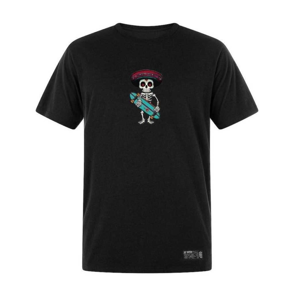 Camiseta Plus Size WSS Brasil Skull Skate Prime - Masculina