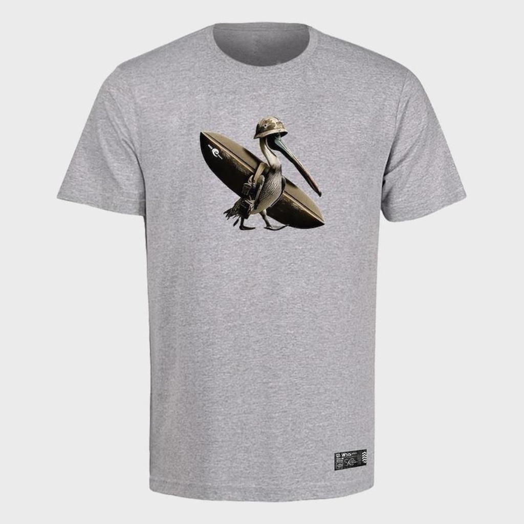 Camiseta Plus Size WSS Brasil Militar Pelican Prime - Masculina