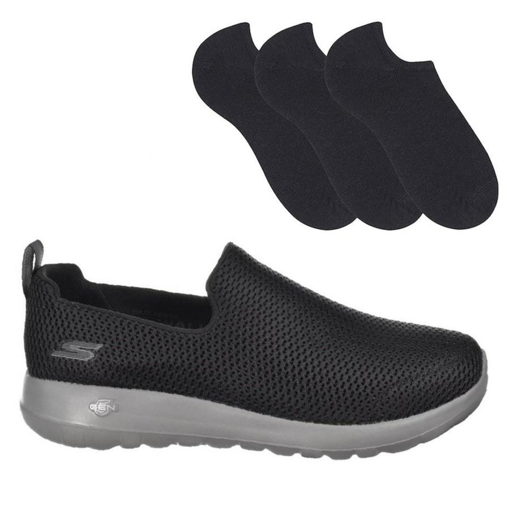 TÊNIS SKECHERS GO WALK MAX + 3 PARES DE MEIAS COLOR SPORTS - MASCULINO - Foto 1