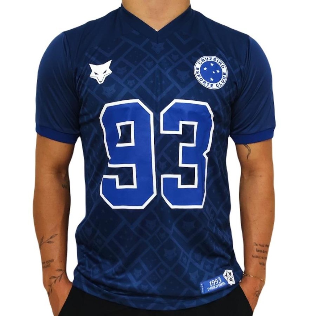 Camisa do Cruzeiro Essay Comemorativa 1993 Copa do Brasil Braziline - Masculina - Foto 1