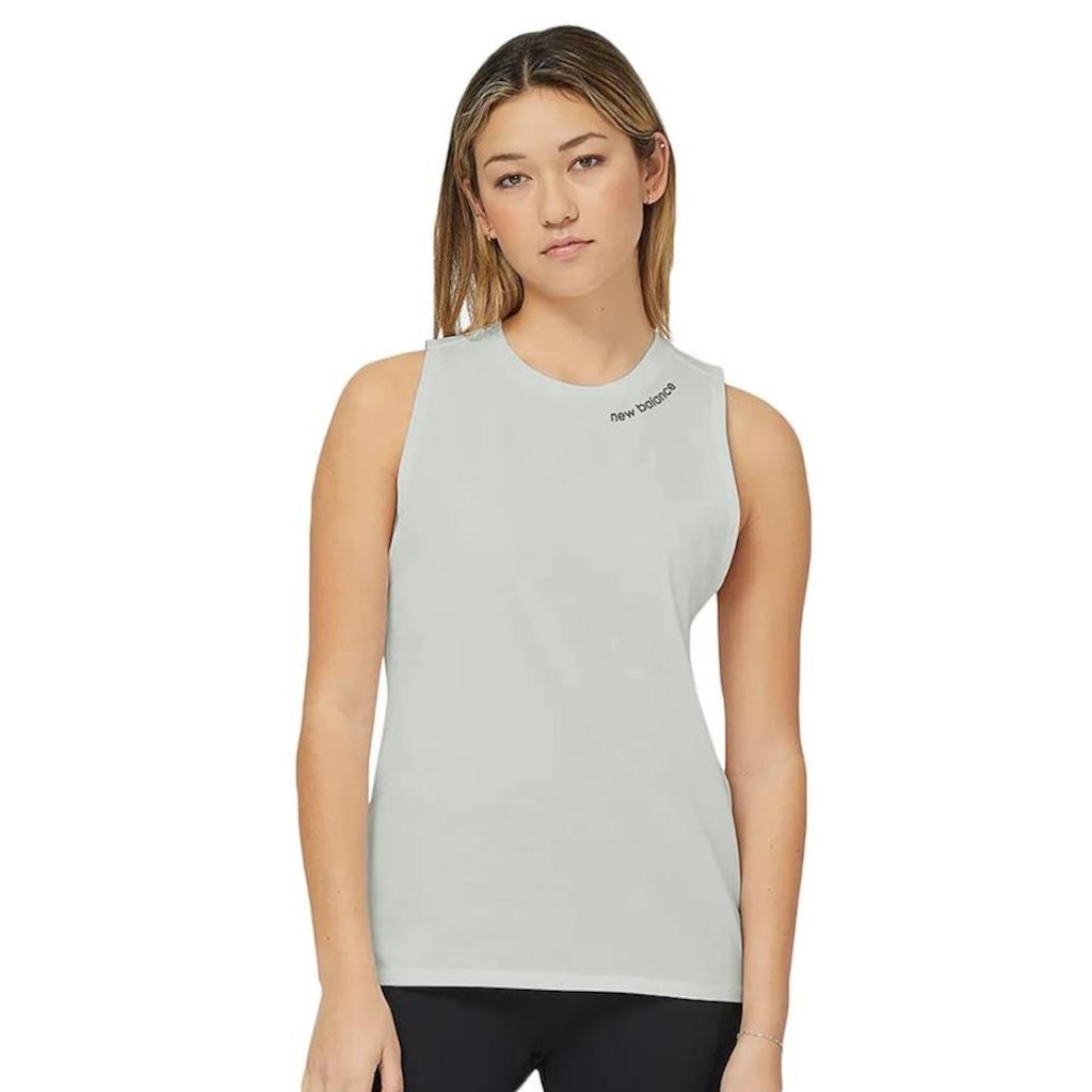 Camiseta Regata New Balance Relentless Heathertech - Feminina - Foto 1
