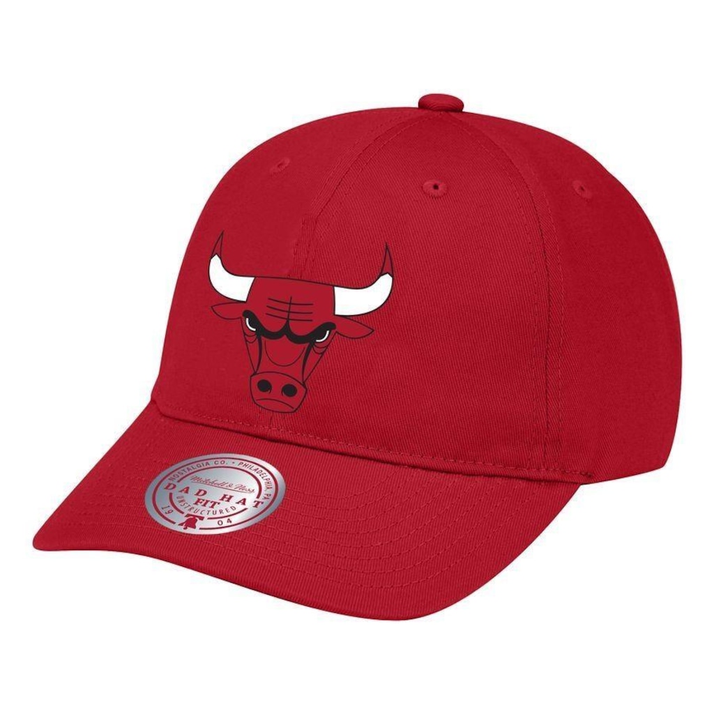 Boné Aba Curva Mitchell & Ness NBA Team Ground Chicago Bulls - Adulto
