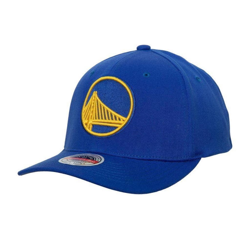 Boné Aba Curva Mitchell & Ness NBA Team Ground Golden State Warriors - Adulto
