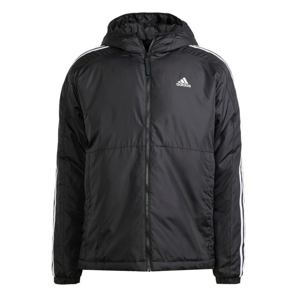 Jaqueta com Capuz adidas Insulated Essentials 3-Stripes - Masculina - Foto 1