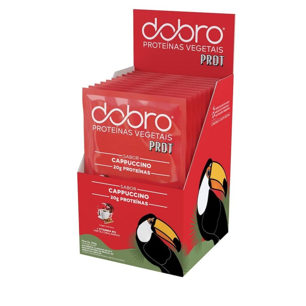 Sachê Proteína Prot Dobro Cappuccino - 10X30G - Foto 1