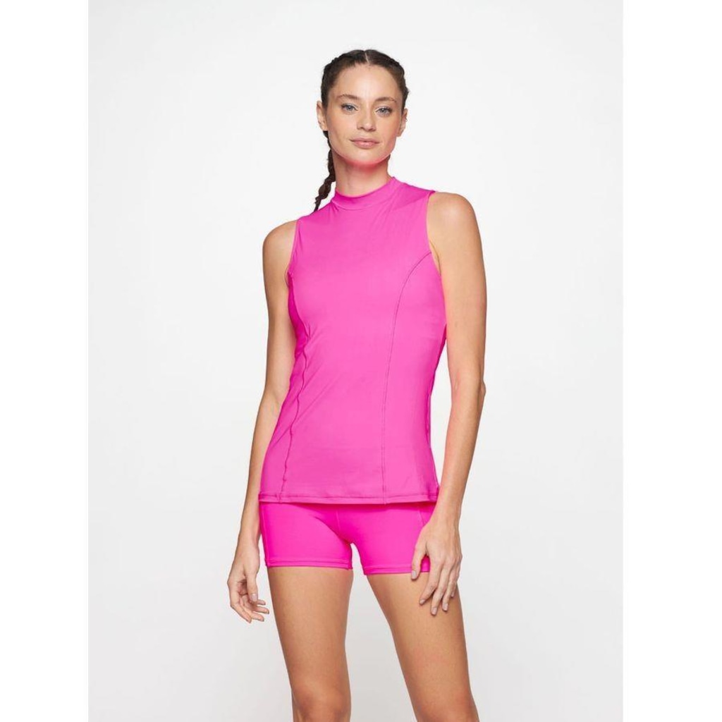 Camiseta Regata Body For Sure com Gola Alta U.V - Feminina