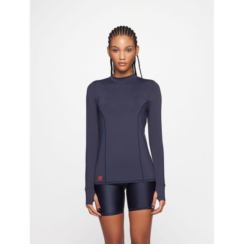 Camiseta Body For Sure Manga Longa com Gola Alta U.V - Feminina