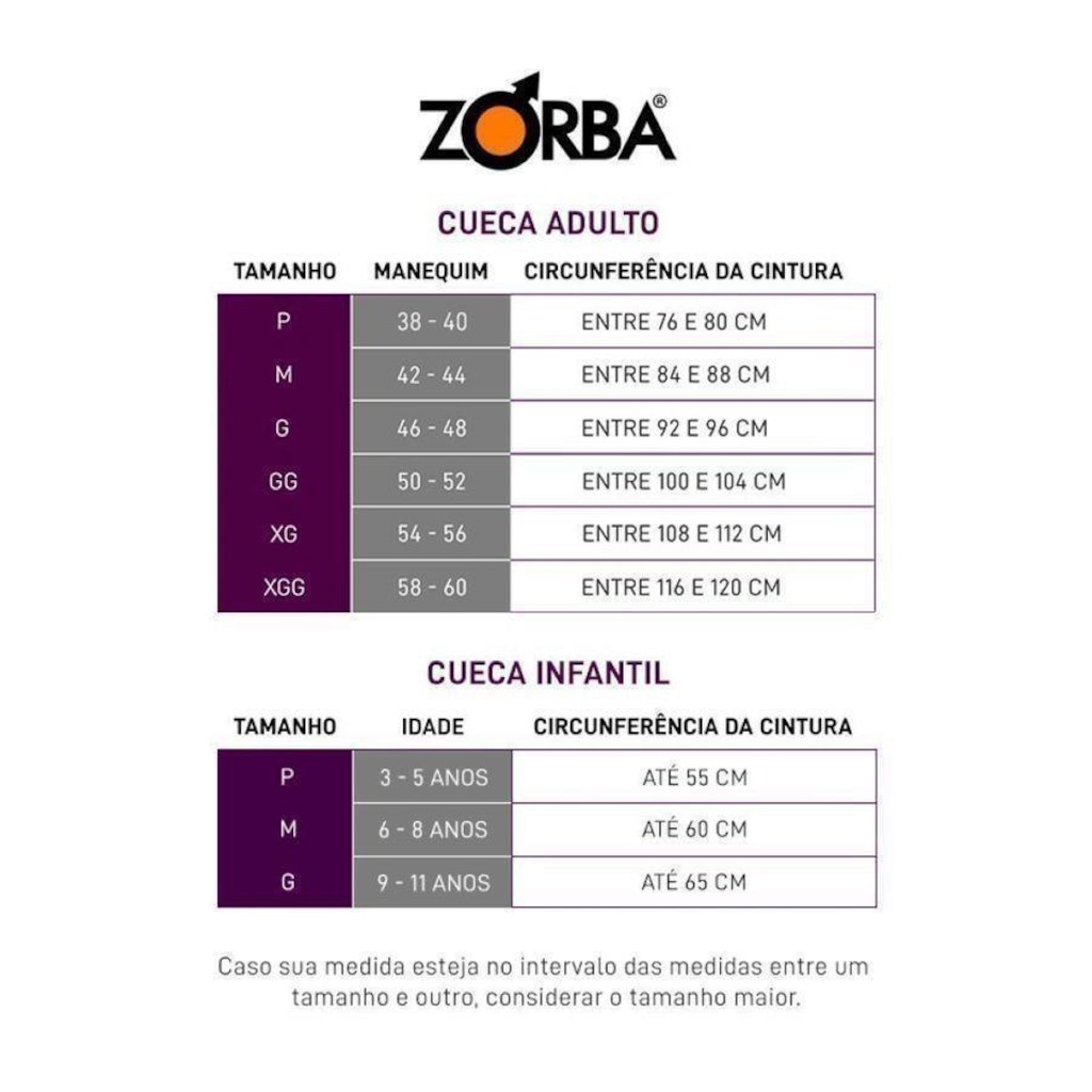 Imagem 5 do produto Kit 3 Cuecas Zorba Slip Comsuporte Anatômico - Adulto