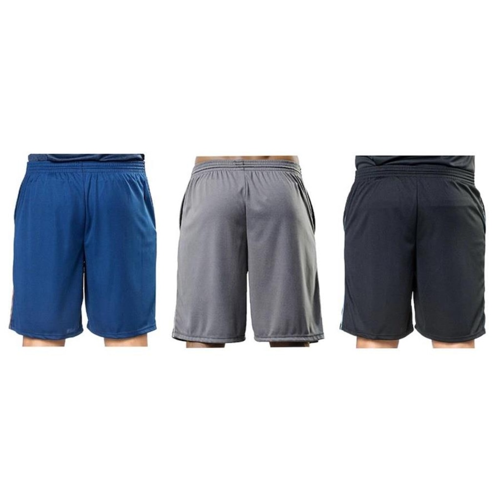 Imagem 2 do produto Kit Bermudas Elite Comfort Plus Size - 3 Unidades - Masculina