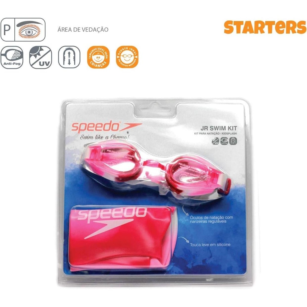 Imagem 5 do produto Kit Natação Infantil Speedo Swim Jr Slc - Óculos + Touca
