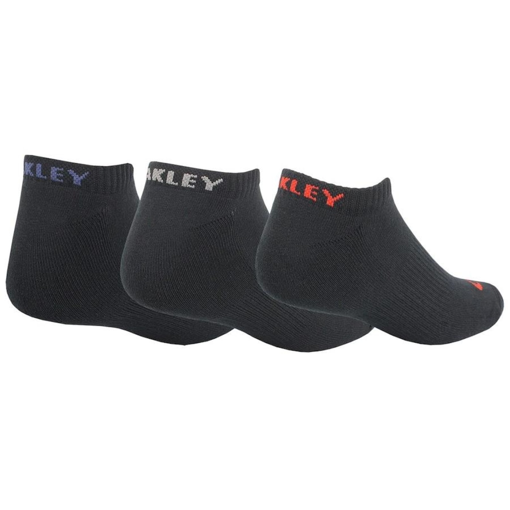 Imagem 2 do produto Kit de Meias Sapatilha Oakley Bark Low Quarter com 3 Pares - Masculina
