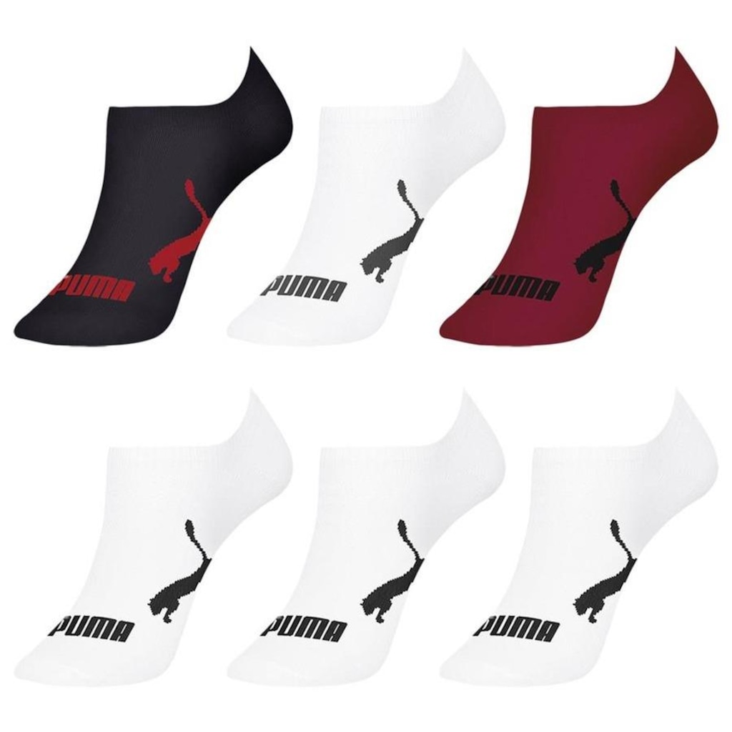 Imagem 2 do produto Kit Meias Sapatilha Invisível Puma Esportiva - 6 Pares - Masculina