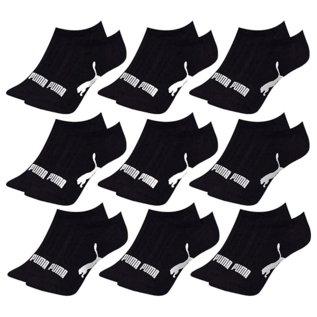 Kit Meia Sapatilha Puma Esportiva 9 Pares - Feminino