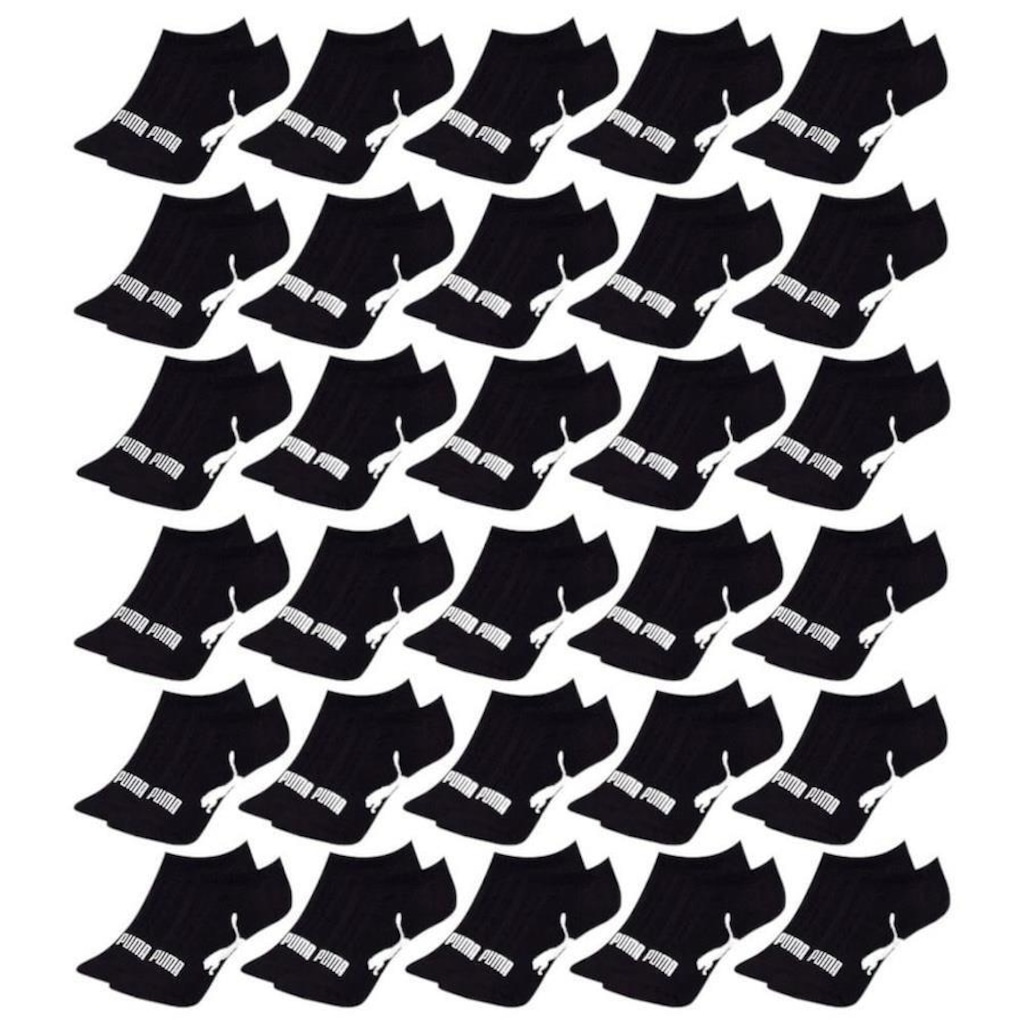 Kit Meia Sapatilha Puma Esportiva - 30 Pares - Feminino