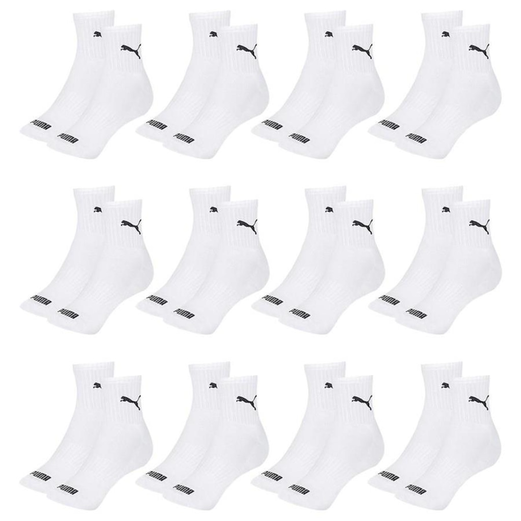 Kit Meia Cano Médio Puma Esportiva - 12 Pares - Feminino