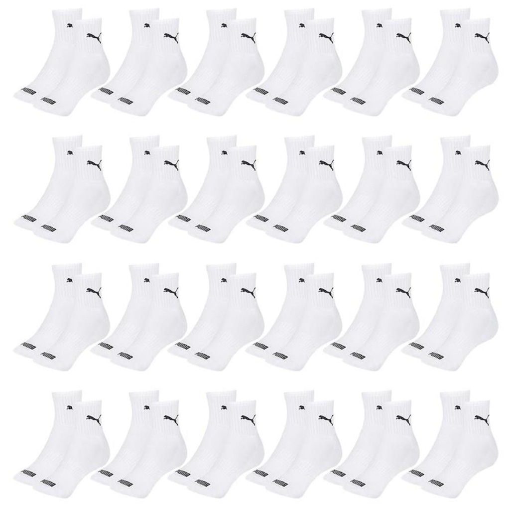 Kit Meia Cano Médio Puma Esportiva - 24 Pares - Feminino