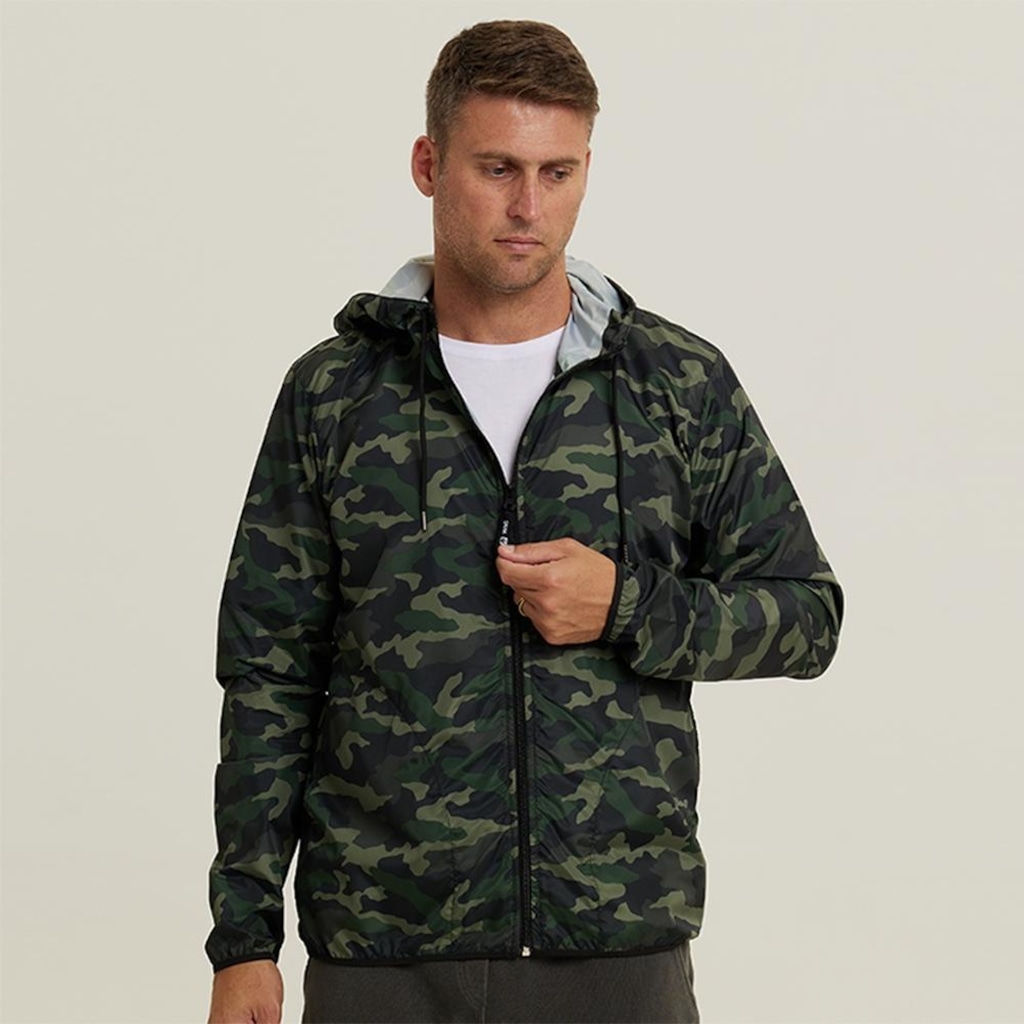 Imagem 5 do produto Jaqueta Corta Vento com Capuz Wss Brasil Basic - Masculina