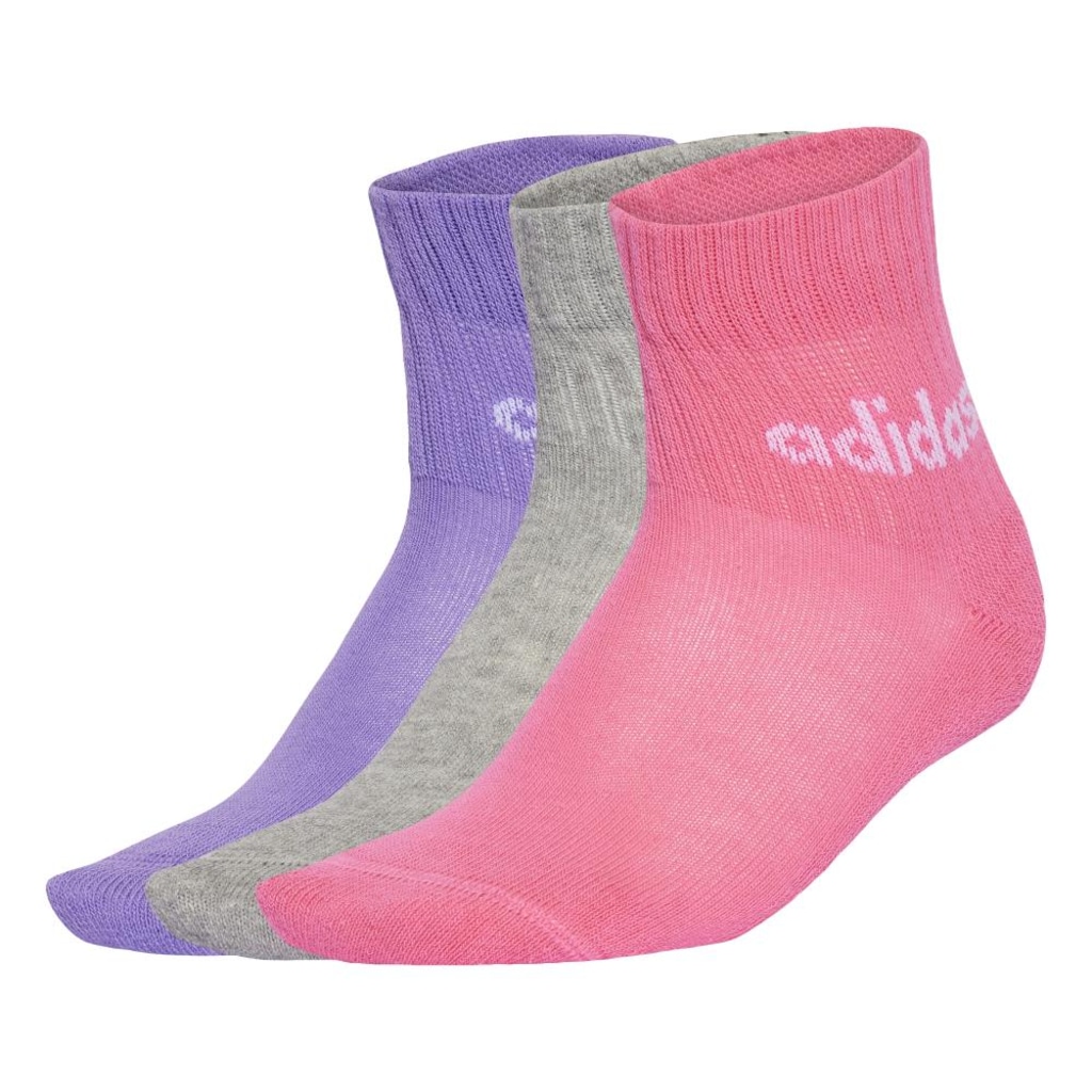 Kit Meias Cano Médio adidas Linear - 5 Pares - Infantil