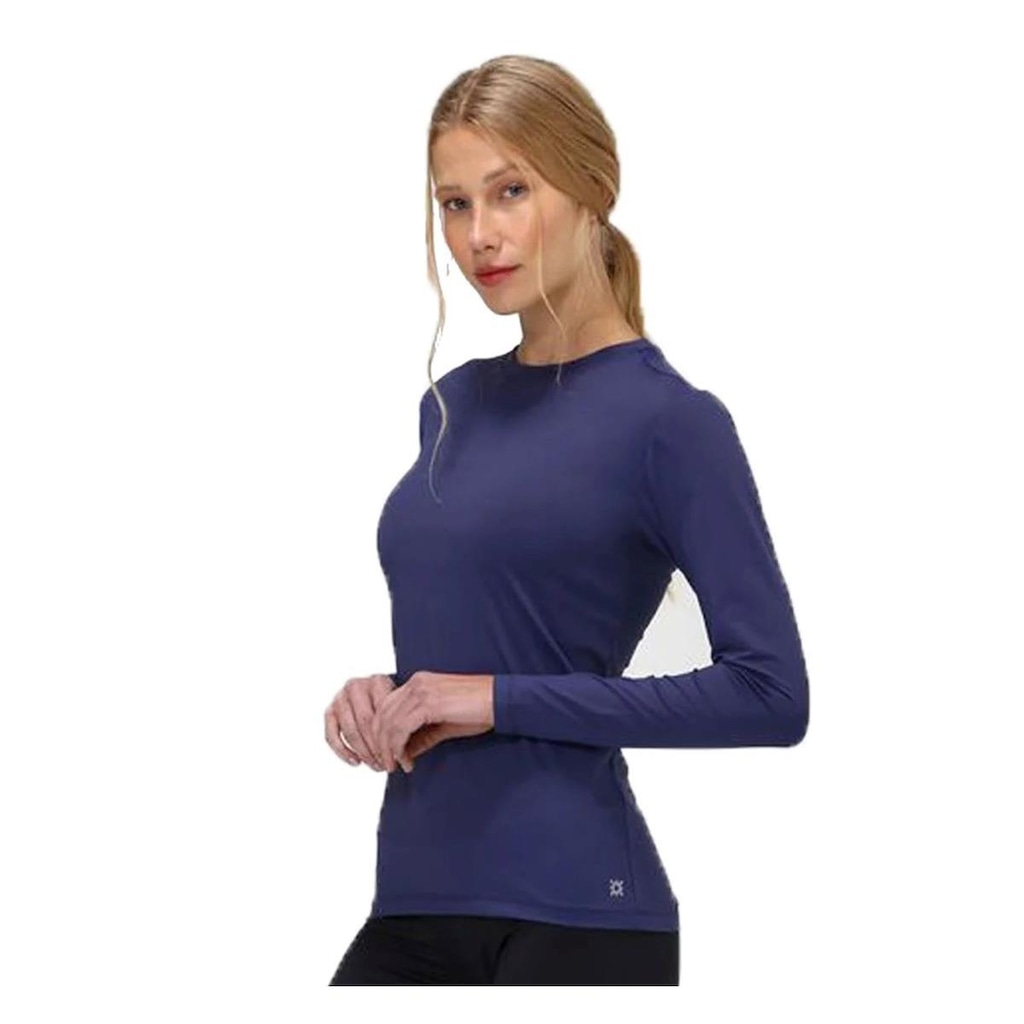 Camiseta Manga Longa Feminina Uv Line Preta