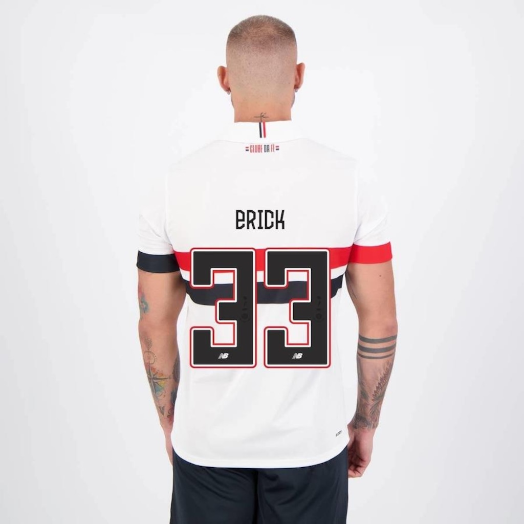 Camisa do São Paulo I 2024 New Balance 33 Erick - Masculina