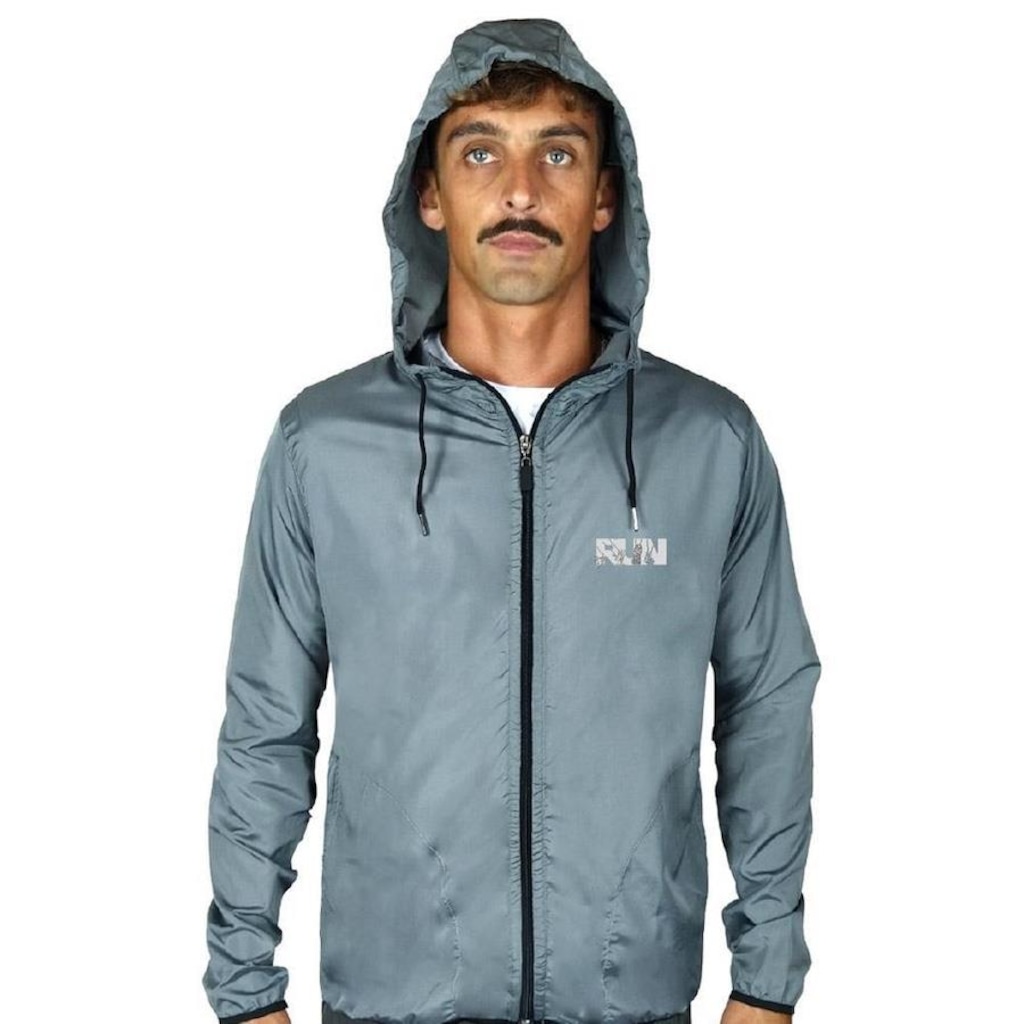 Jaqueta Corta Vento com Capuz Corrida Wss Run Energia - Masculina