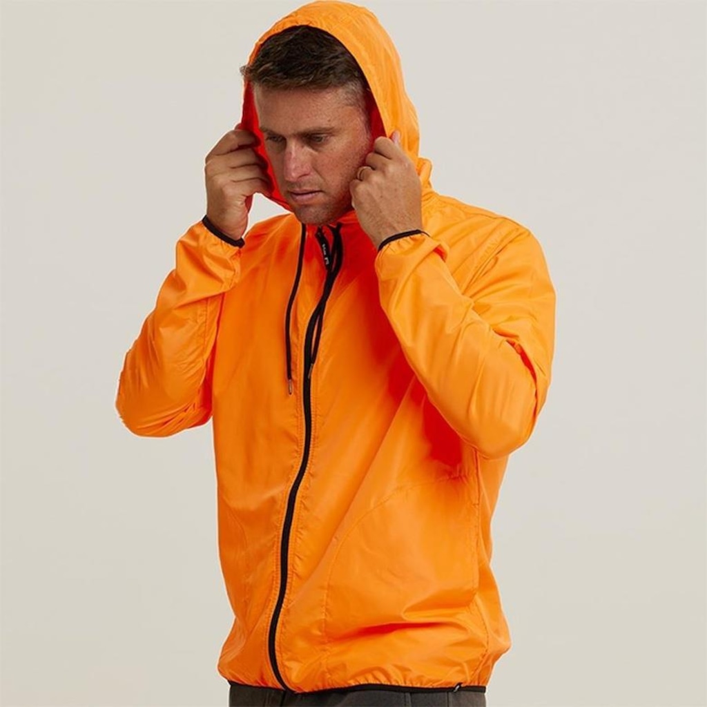 Imagem 2 do produto Jaqueta Corta Vento com Capuz Corrida Wss Run Energia - Masculina