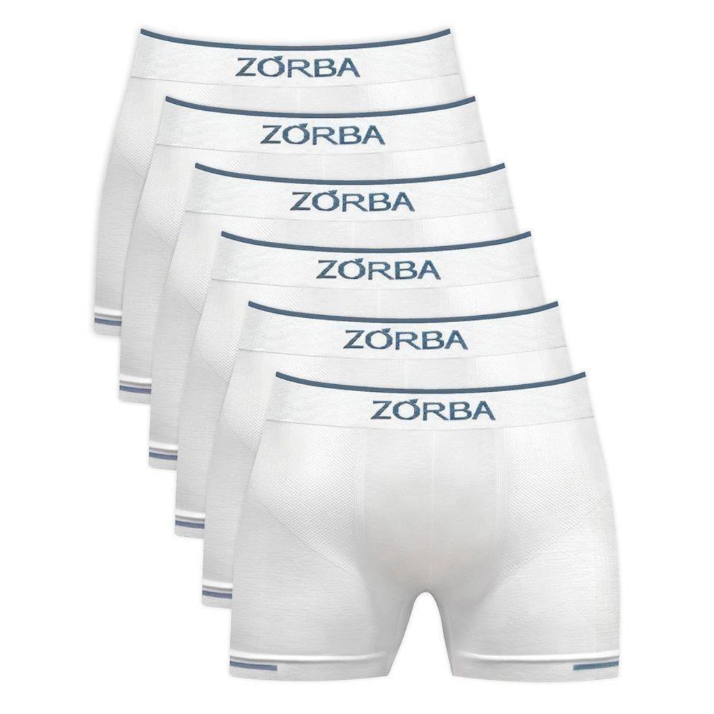 Kit Cuecas Zorba Boxer Extreme Point - 6 Unidades Adulto