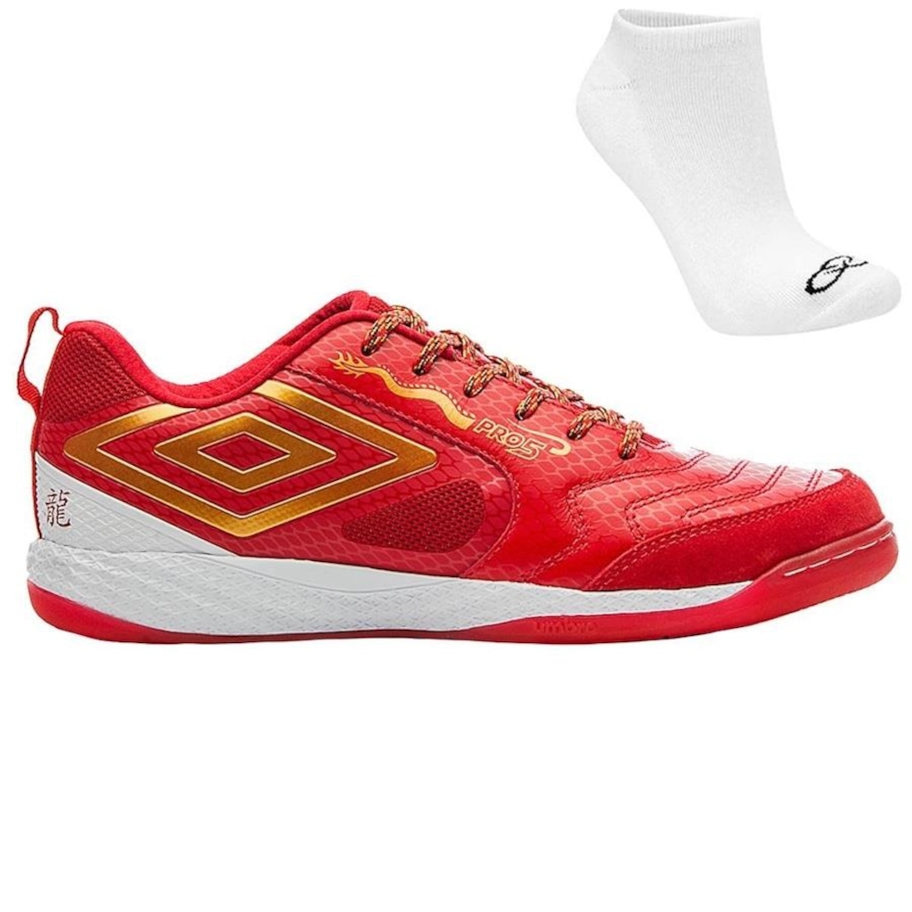 Chuteira Futsal Umbro Pro 5 Bump Dragon Year + Meia - Adulto - Foto 1