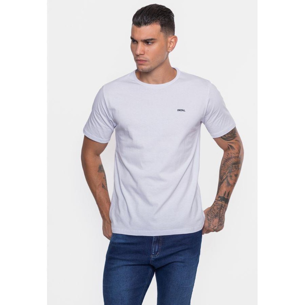 Camiseta Fatal Manga Longa Estampada Littlestan - Masculina - Foto 1