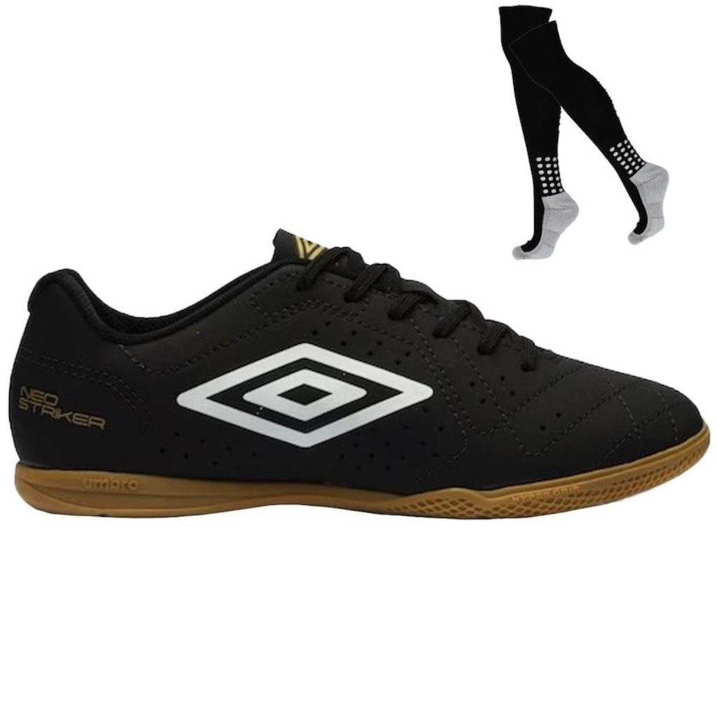 Chuteira Futsal Umbro Neo Striker + Meião - Adulto