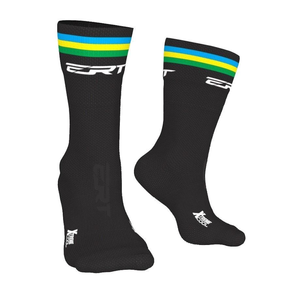 Imagem 2 do produto Kit Meia Ciclismo Corrida Esportiva Cano Médio Ert Brasil