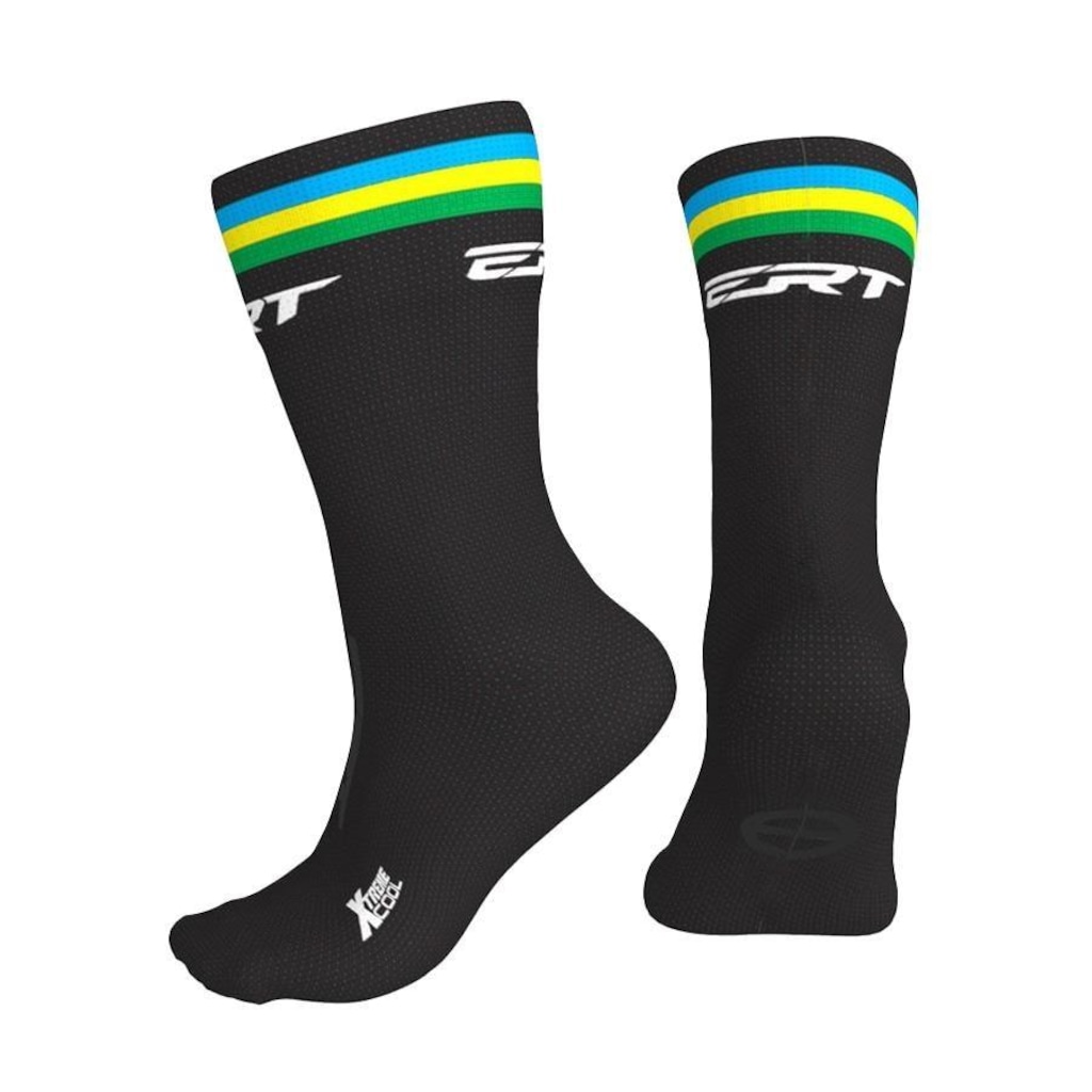 Imagem 3 do produto Kit Meia Ciclismo Corrida Esportiva Cano Médio Ert Brasil