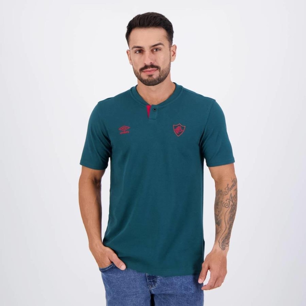 Camiseta Polo Do Fluminense Viagem 2024 - Umbro - Masculina