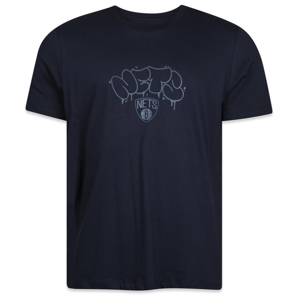 Camiseta New Era Regular Brooklyn Nets Hiphop - Masculina - Foto 1