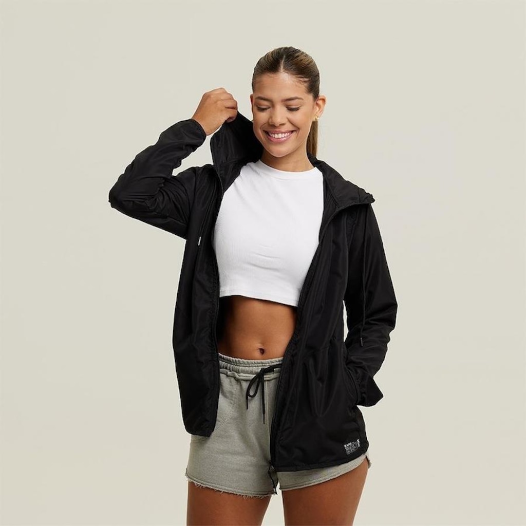 Imagem 2 do produto Jaqueta Corta Vento com Capuz WSS Brasil Impermeável Run Minimalist - Feminina