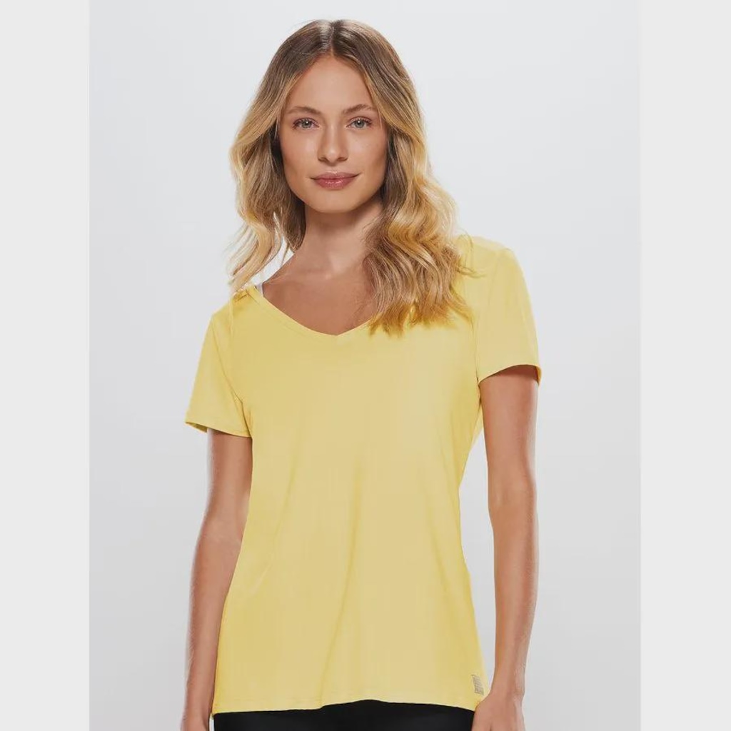Camiseta Bodyforsure Decote Essentials - Feminina