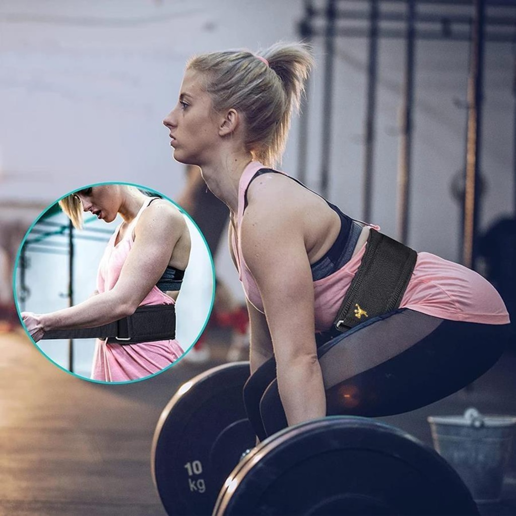 Imagem 4 do produto Cinturão para Levantamento e Agachamento de Peso Gold Sports Lpo Iron - Ajustável