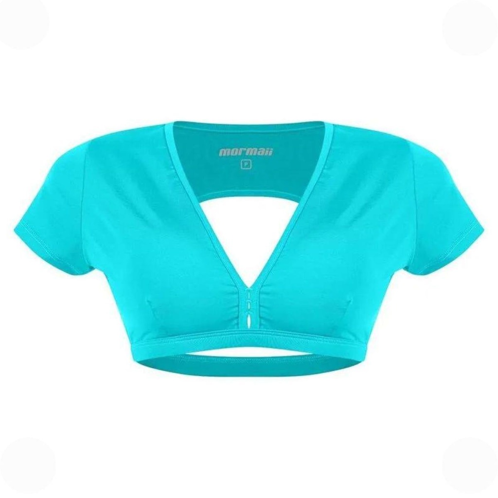 Top Mormaii Cropped Manga Beach Sports Liso - Feminino