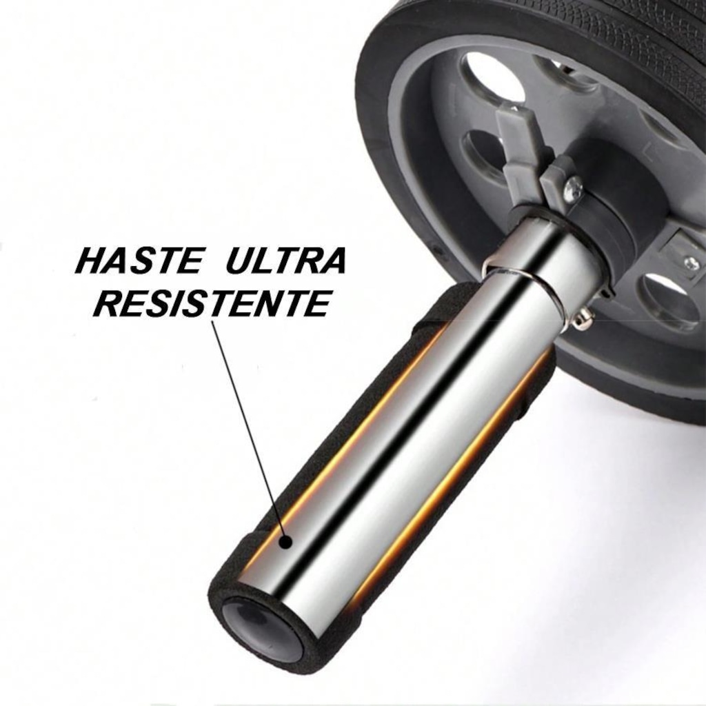 Imagem 4 do produto Kit Roda Abdominal Gold Sports Dupla Rolinho com Tapete de Apoio