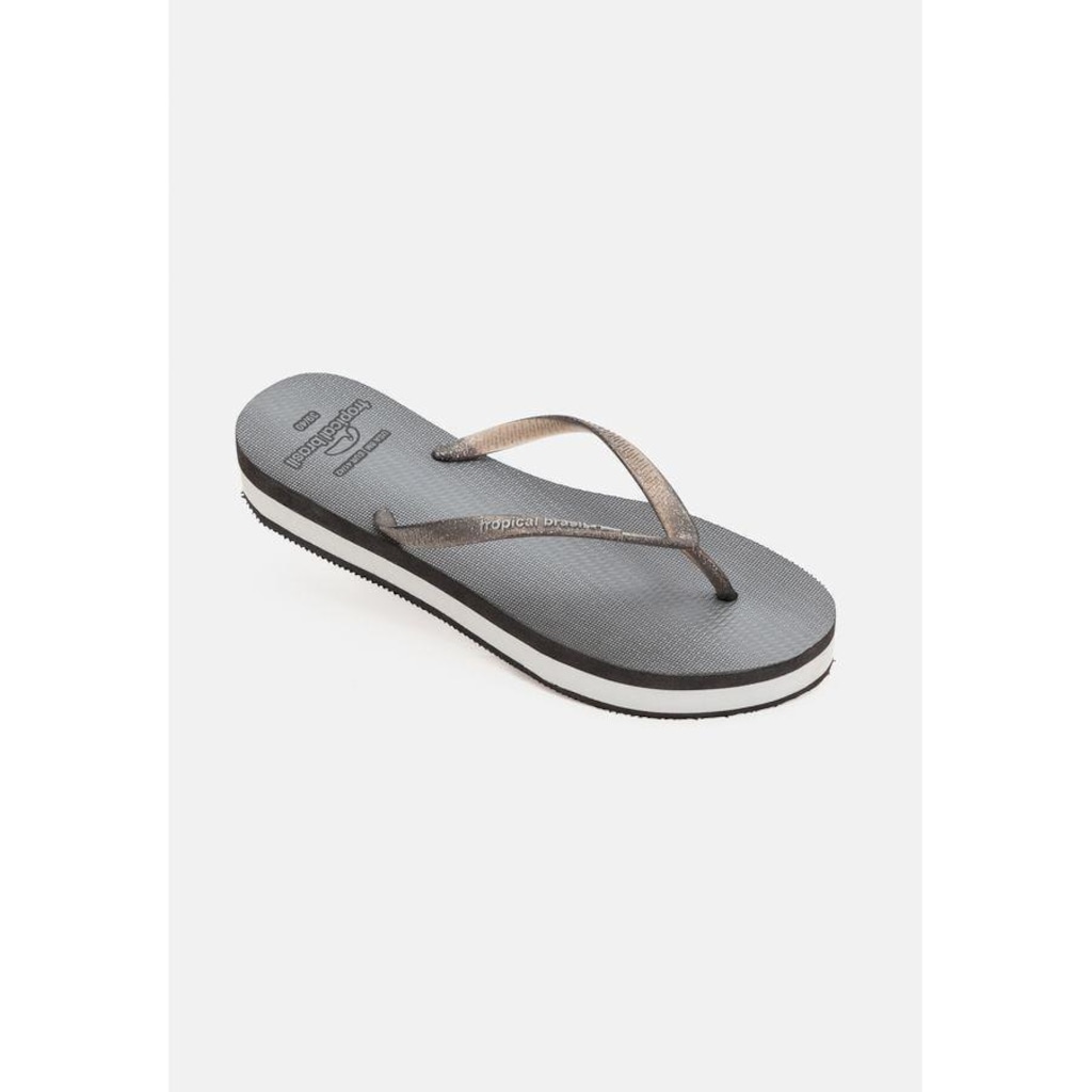 Imagem 2 do produto Chinelo Tropical Brasil Flatform Perolado Fumê com Glitter - Feminino