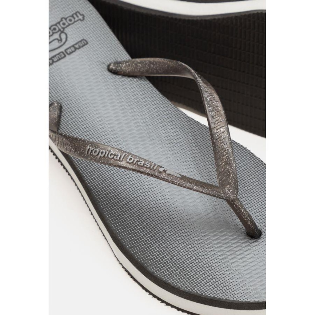 Imagem 3 do produto Chinelo Tropical Brasil Flatform Perolado Fumê com Glitter - Feminino