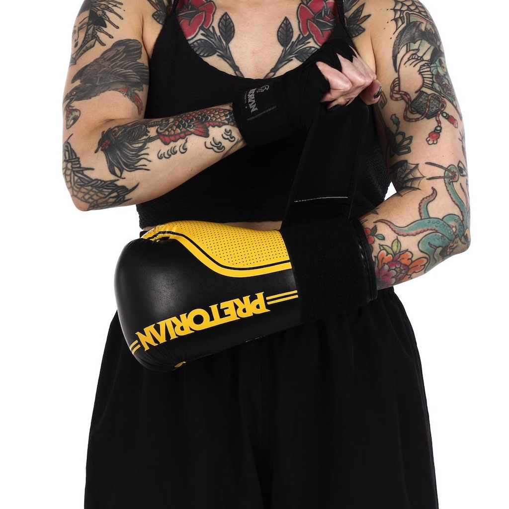 Imagem 4 do produto Kit de Luvas de Boxe e Muay Thai First Fx1 Pretorian + Bandagem + Bucal