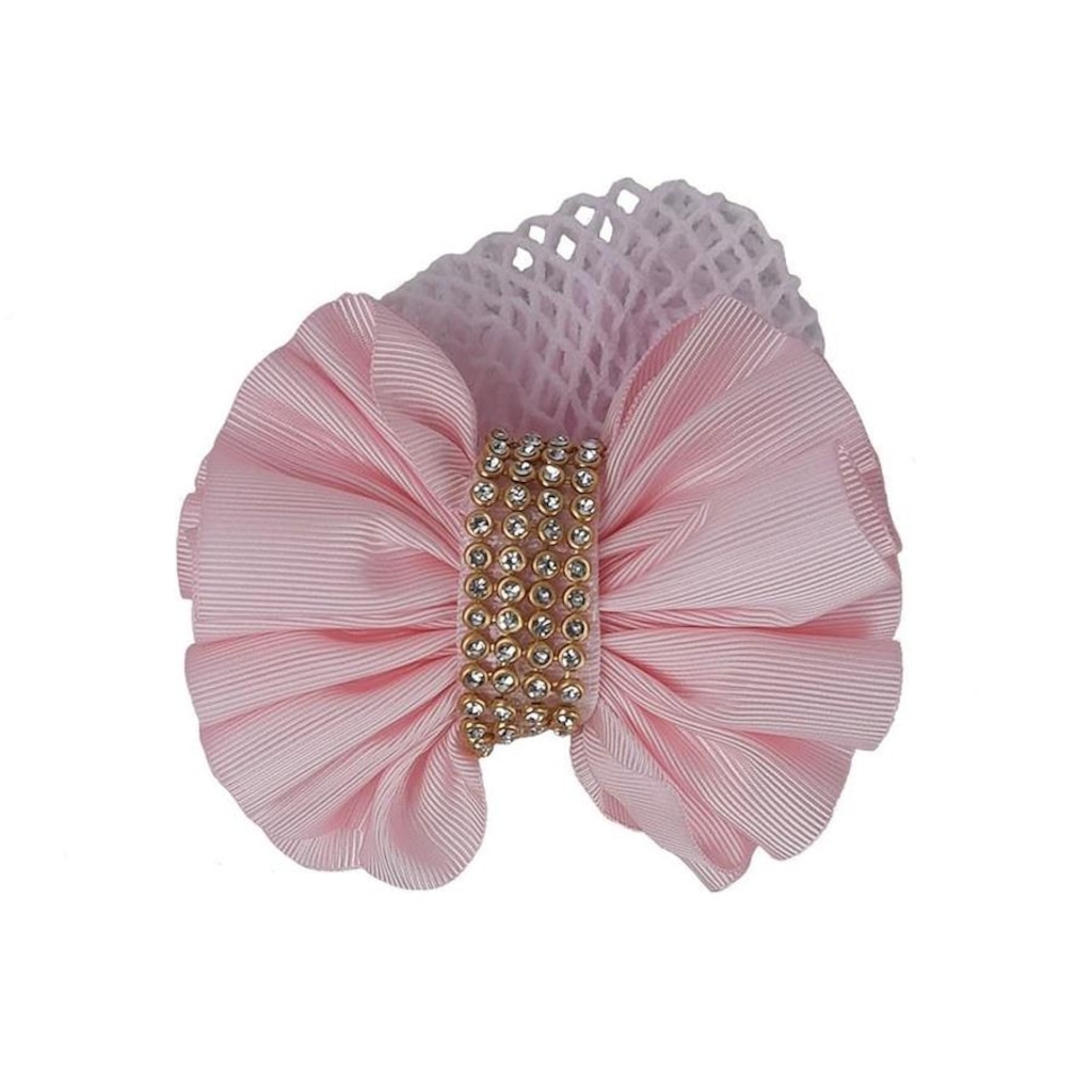 Redinha de Cabelo Vya Fit com Laço de Fita Infantil