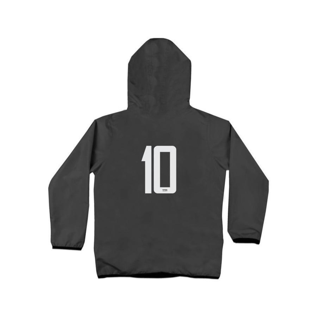 Imagem 2 do produto Jaqueta Corta Vento com Capuz WSS Brasil Jogador 10 - Infantil