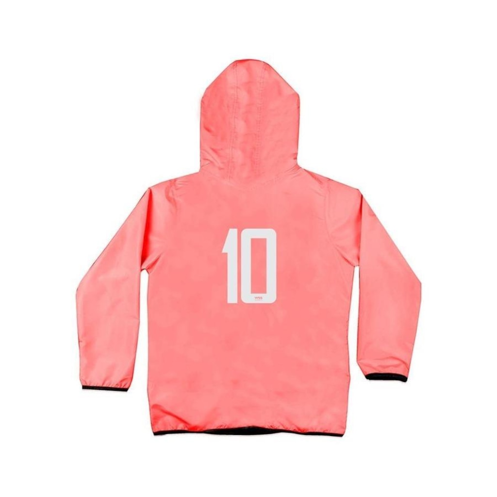 Imagem 2 do produto Jaqueta Corta Vento com Capuz WSS Brasil Jogador 10 - Infantil