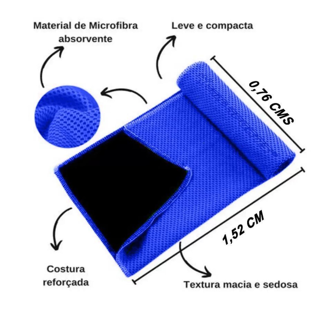 Imagem 2 do produto Toalha de Microfibra Gold Sports Ultra II Refrescante Cool - 76X152 cms