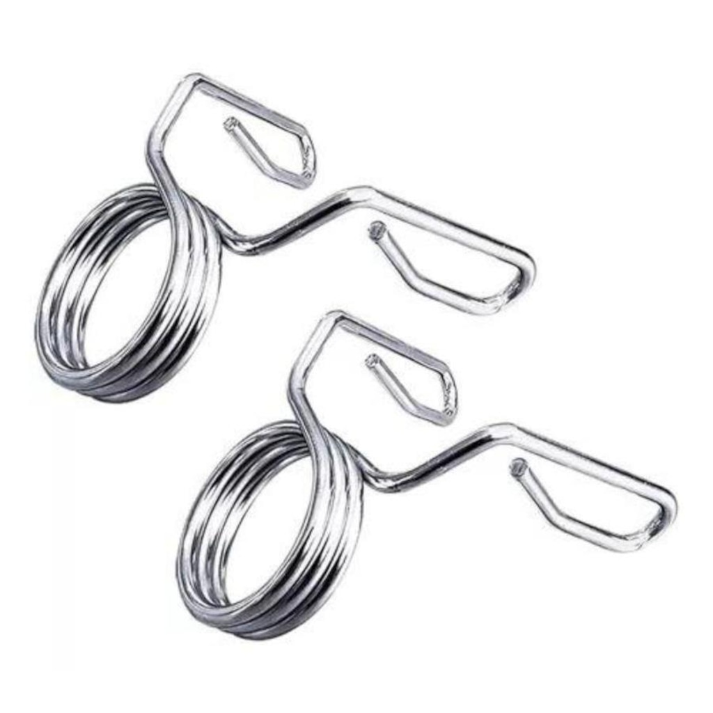 Kit Presilhas de Halteres Barra Olímpica Pel-04Ch Pelegrin Mola Cromada com 2 Unidades