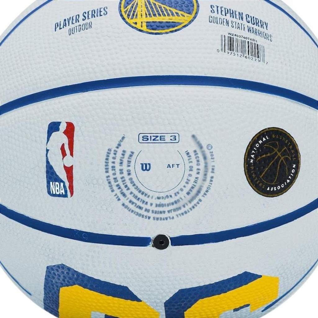 Imagem 4 do produto Bola de Basquete Wilson Nba Stephen Curry 30 Warriors Mini