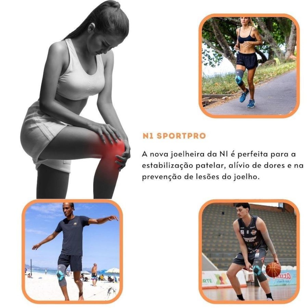 Imagem 3 do produto Protetor de Joelho N1 Sport Knit 3D Pró