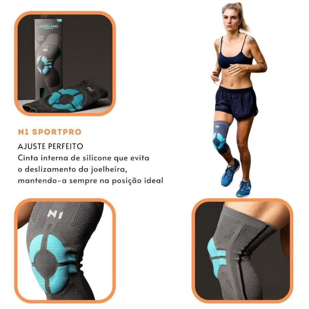 Imagem 5 do produto Protetor de Joelho N1 Sport Knit 3D Pró